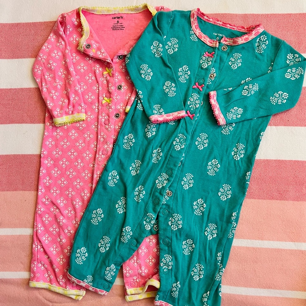 🌸 3 for $33! Bundle of 2 Carter’s snap- up PJ’s 6mo